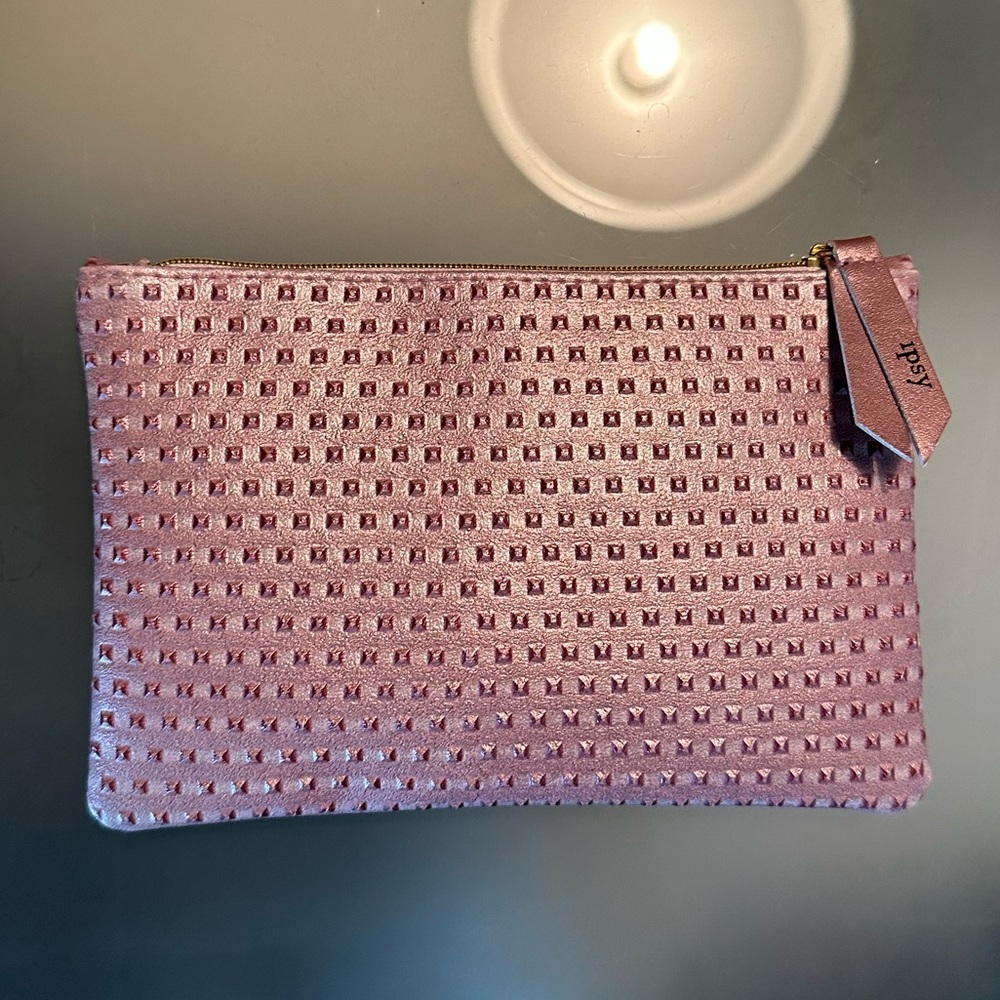 New! Ipsy pink metallic bag
